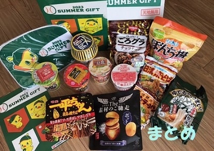 日清食品HDの株主優待を全部並べてみた+見出し：まとめ