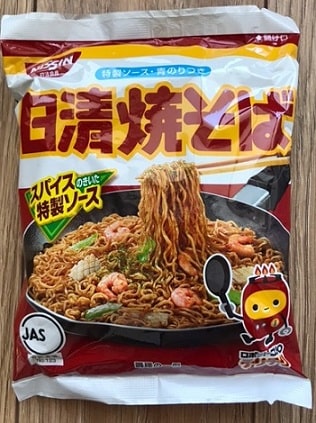 日清食品HDの株主優待：日清焼きそば（前）